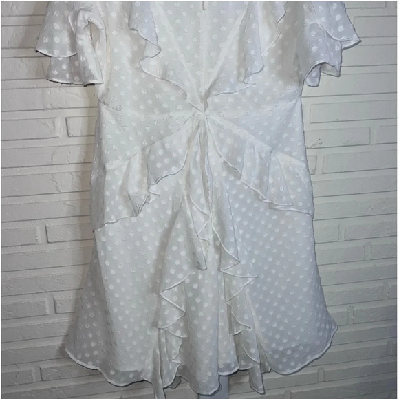 Walter Baker Off White Vickie Polka Dot Cold Shoulder Dress, Women’s Size 8 - Picture 9 of 10